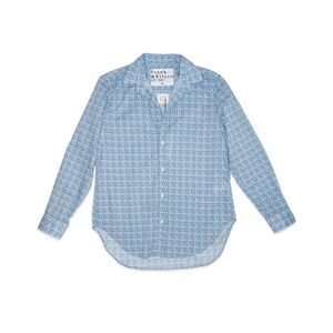 NWT Franke & Eileen Frank Button Up Shirt Size XS Soft Pink Blue Flowers $248